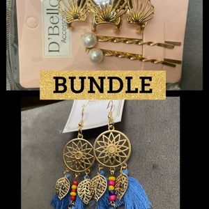 BUNDLE EARRINGS & HAIR CLIPS